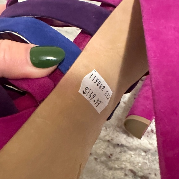 Steve Madden - Colourful, Cutout Strap, Platform Heels Size 8 - Picture 3 of 7